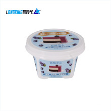 wholesale custom PP plastic IML 230cc 8oz disposable dessert cup container with lid